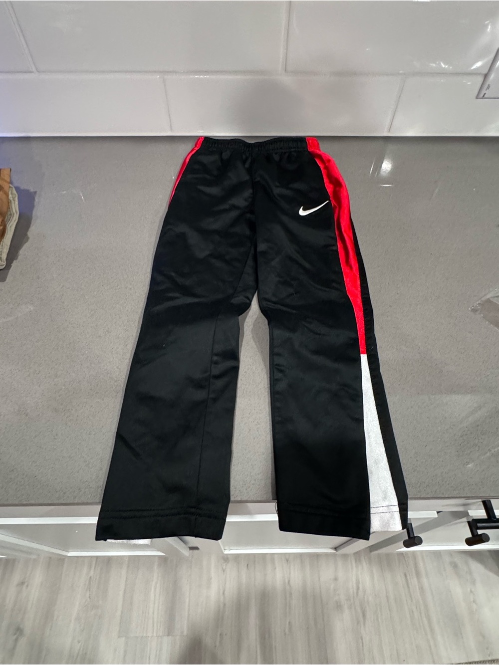 Nike Kids Black Red White Track Joggers
